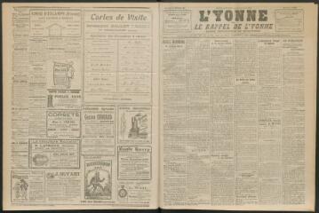 3 vues - L\'Yonne et le Rappel de l\'Yonne, organe démocratique du département, n° 303, dimanche 30 décembre 1923 (ouvre la visionneuse)