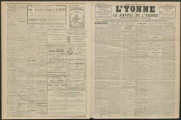 3 vues - L\'Yonne et le Rappel de l\'Yonne, organe démocratique du département, n° 3, vendredi 4 janvier 1924 (ouvre la visionneuse)
