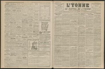 3 vues - L\'Yonne et le Rappel de l\'Yonne, organe démocratique du département, n° 25, mercredi 30 janvier 1924 (ouvre la visionneuse)