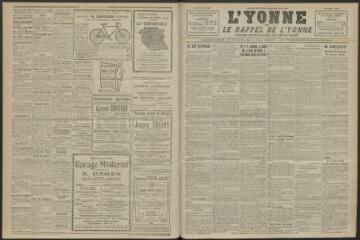 3 vues - L\'Yonne et le Rappel de l\'Yonne, organe démocratique du département, n° 64, samedi 15 mars 1924 (ouvre la visionneuse)