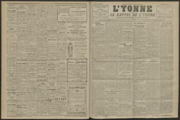 3 vues - L\'Yonne et le Rappel de l\'Yonne, organe démocratique du département, n° 116, jeudi 10 avril 1924 (ouvre la visionneuse)