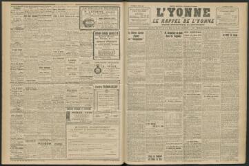 3 vues - L\'Yonne et le Rappel de l\'Yonne, organe démocratique du département, n° 123, vendredi 18 avril 1924 (ouvre la visionneuse)