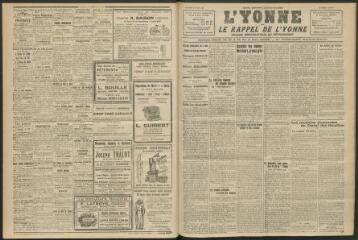 3 vues - L\'Yonne et le Rappel de l\'Yonne, organe démocratique du département, n° 126, mercredi 23 avril 1924 (ouvre la visionneuse)