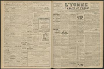 3 vues - L\'Yonne et le Rappel de l\'Yonne, organe démocratique du département, n° 128, vendredi 25 avril 1924 (ouvre la visionneuse)