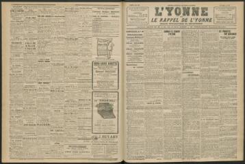 3 vues - L\'Yonne et le Rappel de l\'Yonne, organe démocratique du département, n° 134, samedi 3 mai 1924 (ouvre la visionneuse)
