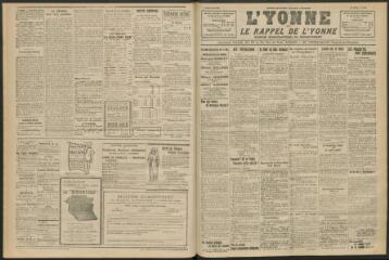 3 vues - L\'Yonne et le Rappel de l\'Yonne, organe démocratique du département, n° 140, samedi 10 mai 1924 (ouvre la visionneuse)