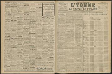 3 vues - L\'Yonne et le Rappel de l\'Yonne, organe démocratique du département, n° 145, vendredi 16 mai 1924 (ouvre la visionneuse)