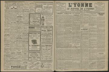 3 vues - L\'Yonne et le Rappel de l\'Yonne, organe démocratique du département, n° 150, jeudi 22 mai 1924 (ouvre la visionneuse)
