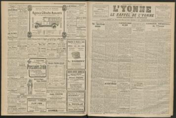 3 vues - L\'Yonne et le Rappel de l\'Yonne, organe démocratique du département, n° 223, jeudi 21 août 1924 (ouvre la visionneuse)