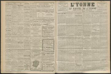3 vues - L\'Yonne et le Rappel de l\'Yonne, organe démocratique du département, n° 76, vendredi 3 avril 1925 (ouvre la visionneuse)