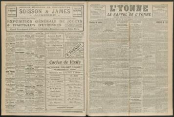 3 vues - L\'Yonne et le Rappel de l\'Yonne, organe démocratique du département, n° 287, jeudi 17 décembre 1925 (ouvre la visionneuse)