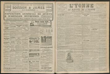 3 vues - L\'Yonne et le Rappel de l\'Yonne, organe démocratique du département, n° 295, samedi 26 décembre 1925 (ouvre la visionneuse)