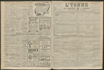 3 vues - L\'Yonne et le Rappel de l\'Yonne, organe démocratique du département, n° 45, lundi 22 février 1926 (ouvre la visionneuse)