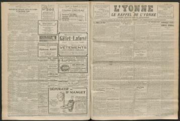 3 vues - L\'Yonne et le Rappel de l\'Yonne, organe démocratique du département, n° 107, mercredi 5 mai 1926 (ouvre la visionneuse)