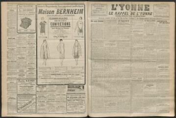 3 vues - L\'Yonne et le Rappel de l\'Yonne, organe démocratique du département, n° 129, jeudi 3 juin 1926 (ouvre la visionneuse)