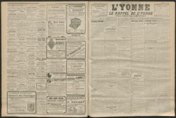 3 vues - L\'Yonne et le Rappel de l\'Yonne, organe démocratique du département, n° 140, lundi 14 juin 1926 (ouvre la visionneuse)