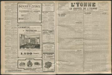 3 vues - L\'Yonne et le Rappel de l\'Yonne, organe démocratique du département, n° 143, mardi 22 juin 1926 (ouvre la visionneuse)