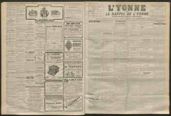 3 vues - L\'Yonne et le Rappel de l\'Yonne, organe démocratique du département, n° 156, mercredi 7 juillet 1926 (ouvre la visionneuse)
