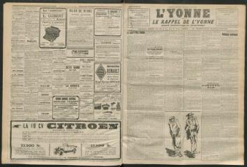 3 vues - L\'Yonne et le Rappel de l\'Yonne, organe démocratique du département, n° 159, samedi 10 juillet 1926 (ouvre la visionneuse)