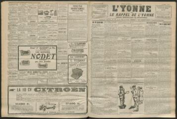 3 vues - L\'Yonne et le Rappel de l\'Yonne, organe démocratique du département, n° 174, samedi 24 juillet 1926 (ouvre la visionneuse)