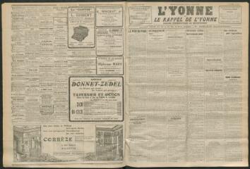 3 vues - L\'Yonne et le Rappel de l\'Yonne, organe démocratique du département, n° 182, mercredi 4 août 1926 (ouvre la visionneuse)