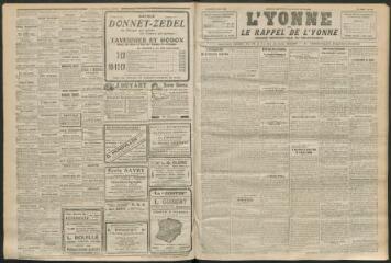 3 vues - L\'Yonne et le Rappel de l\'Yonne, organe démocratique du département, n° 190, vendredi 13 août 1926 (ouvre la visionneuse)