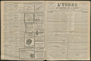 3 vues - L\'Yonne et le Rappel de l\'Yonne, organe démocratique du département, n° 202, vendredi 27 août 1926 (ouvre la visionneuse)