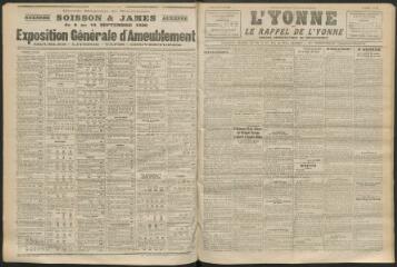 3 vues - L\'Yonne et le Rappel de l\'Yonne, organe démocratique du département, n° 207, jeudi 2 septembre 1926 (ouvre la visionneuse)