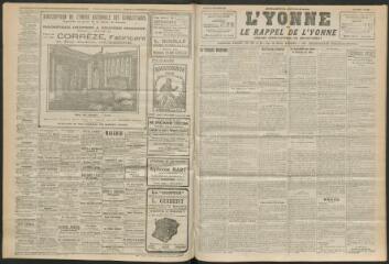3 vues - L\'Yonne et le Rappel de l\'Yonne, organe démocratique du département, n° 261, vendredi 5 novembre 1926 (ouvre la visionneuse)