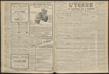 3 vues - L\'Yonne et le Rappel de l\'Yonne, organe démocratique du département, n° 265, mercredi 10 novembre 1926 (ouvre la visionneuse)