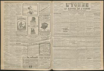 3 vues - L\'Yonne et le Rappel de l\'Yonne, organe démocratique du département, n° 266, vendredi 12 novembre 1926 (ouvre la visionneuse)