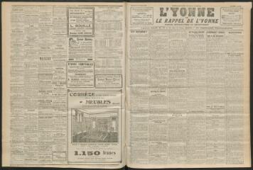 3 vues - L\'Yonne et le Rappel de l\'Yonne, organe démocratique du département, n° 272, vendredi 19 novembre 1926 (ouvre la visionneuse)