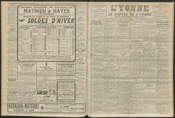 3 vues - L\'Yonne et le Rappel de l\'Yonne, organe démocratique du département, n° 284, vendredi 3 décembre 1926 (ouvre la visionneuse)