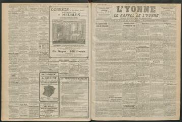 3 vues - L\'Yonne et le Rappel de l\'Yonne, organe démocratique du département, n° 28, mardi 1 février 1927 (ouvre la visionneuse)