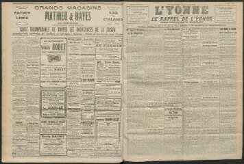 3 vues - L\'Yonne et le Rappel de l\'Yonne, organe démocratique du département, n° 60, vendredi 18 mars 1927 (ouvre la visionneuse)