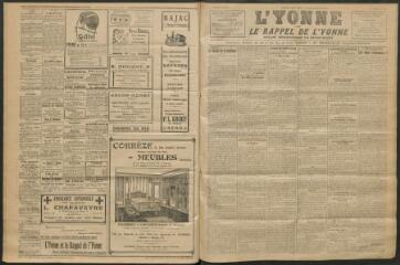 3 vues - L\'Yonne et le Rappel de l\'Yonne, organe démocratique du département, n° 98, mardi 3 mai 1927 (ouvre la visionneuse)