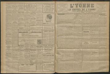 3 vues - L\'Yonne et le Rappel de l\'Yonne, organe démocratique du département, n° 129, jeudi 9 juin 1927 (ouvre la visionneuse)