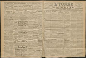 3 vues - L\'Yonne et le Rappel de l\'Yonne, organe démocratique du département, n° 175, mercredi 3 août 1927 (ouvre la visionneuse)