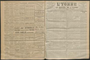 3 vues - L\'Yonne et le Rappel de l\'Yonne, organe démocratique du département, n° 176, jeudi 4 août 1927 (ouvre la visionneuse)