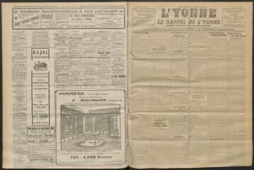 3 vues - L\'Yonne et le Rappel de l\'Yonne, organe démocratique du département, n° 180, mercredi 10 août 1927 (ouvre la visionneuse)