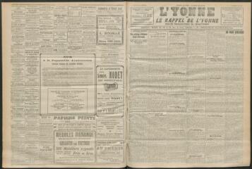 3 vues - L\'Yonne et le Rappel de l\'Yonne, organe démocratique du département, n° 187, vendredi 19 août 1927 (ouvre la visionneuse)