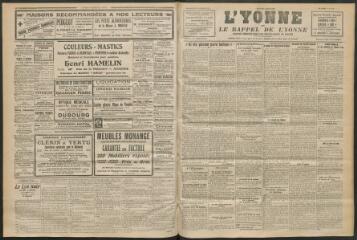 3 vues - L\'Yonne et le Rappel de l\'Yonne, organe démocratique du département, n° 215, mercredi 28 septembre 1927 (ouvre la visionneuse)