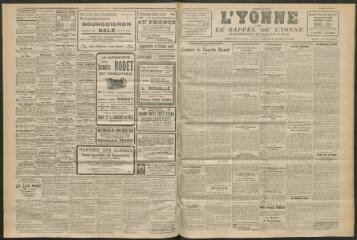 3 vues - L\'Yonne et le Rappel de l\'Yonne, organe démocratique du département, n° 225, vendredi 30 septembre 1927 (ouvre la visionneuse)