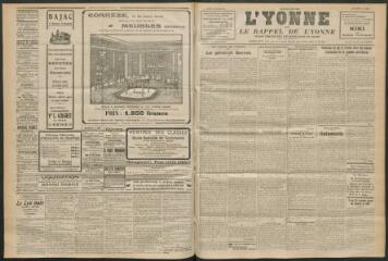 3 vues - L\'Yonne et le Rappel de l\'Yonne, organe démocratique du département, n° 228, mardi 4 octobre 1927 (ouvre la visionneuse)