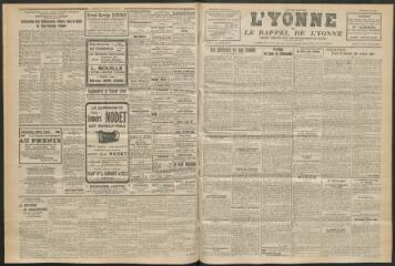 3 vues - L\'Yonne et le Rappel de l\'Yonne, organe démocratique du département, n° 231, vendredi 7 octobre 1927 (ouvre la visionneuse)