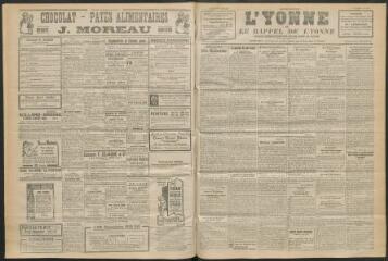 3 vues - L\'Yonne et le Rappel de l\'Yonne, organe démocratique du département, n° 256, lundi 7 novembre 1927 (ouvre la visionneuse)