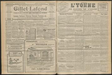 3 vues - L\'Yonne et le Rappel de l\'Yonne, organe démocratique du département, n° 257, mardi 8 novembre 1927 (ouvre la visionneuse)