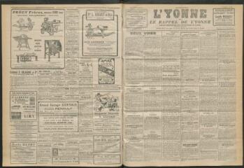 3 vues - L\'Yonne et le Rappel de l\'Yonne, organe démocratique du département, n° 259, jeudi 10 novembre 1927 (ouvre la visionneuse)