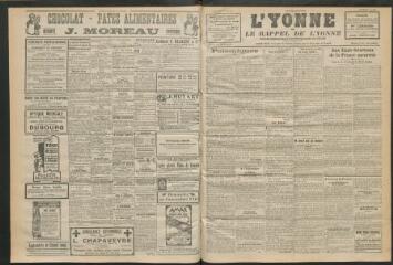 3 vues - L\'Yonne et le Rappel de l\'Yonne, organe démocratique du département, n° 261, lundi 14 novembre 1927 (ouvre la visionneuse)