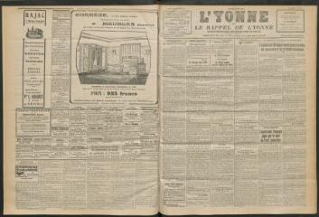 3 vues - L\'Yonne et le Rappel de l\'Yonne, organe démocratique du département, n° 262, mardi 15 novembre 1927 (ouvre la visionneuse)